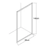 Shower & Design Badscherm-Badscherm Goudkleurig Industriele Stijl 80 X 140 Cm Gehard Glas Bradenton