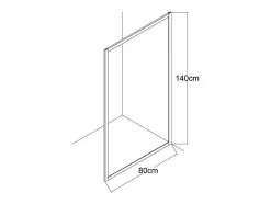 Shower & Design Badscherm-Badscherm Goudkleurig Industriele Stijl 80 X 140 Cm Gehard Glas Bradenton