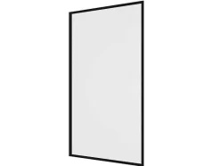 Shower & Design Badscherm-Badscherm In Industriele Stijl Zwart Mat - 80 X 140 Cm - Gehard Glas - Bradenton