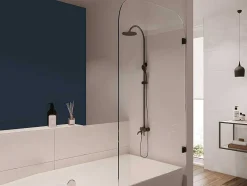 Shower & Design Badscherm-Badscherm In Industriele Stijl Met Afgeronde Hoeken - 80 X 140 Cm - Timour