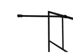 Shower & Design Badscherm-Badscherm In Industriele Stijl Met Beweegbaar Deel - 100 X 140 Cm - Obelini