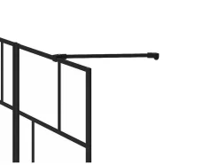 Shower & Design Badscherm-Badscherm In Industriele Stijl Met Beweegbaar Deel - 100 X 140 Cm - Obelini