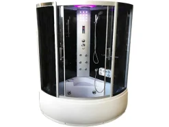 ELITESHOPPING Massagebad-Baignoire-Douche Hydromassagehoek Chromotherapie 130 X 130 Cm - Aster