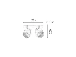 EPIKASA Plafondlamp-Ball Plafondlamp, Zwart, 29,5X11X20 Cm,