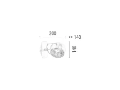 EPIKASA Tuinlamp-Ball Spot, Chroom, Wit, 20X14X14 Cm,
