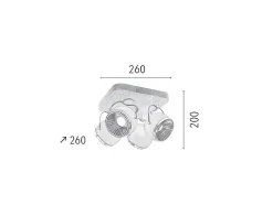 EPIKASA Tuinlamp-Ball Spot, Eik, Chroom, Wit, 26X26X20 Cm,
