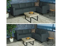 Vente-unique Bankstel 3+2-Bankstel Moncalieri 5, Donkergrijs