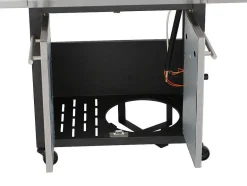 Vente-unique Buitenkeuken-Barbecue Op Gas Met 4 Branders, 1 Rechaud Aan De Zijkant En 1 Grill 148 X 56 X 121 Cm - Roasty