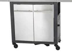 Vente-unique Buitenkeuken-Barbecue Op Gas Met 4 Branders, 1 Rechaud Aan De Zijkant En 1 Grill 148 X 56 X 121 Cm - Roasty