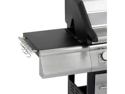Vente-unique Buitenkeuken-Barbecue Op Gas Met 4 Branders, 1 Rechaud Aan De Zijkant En 1 Grill 148 X 56 X 121 Cm - Roasty