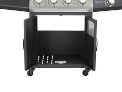 Vente-unique Buitenkeuken-Barbecue Op Gas Met 4 Branders En 1 Rechaud Aan De Zijkant 143 X 54 X 115 Cm - Smoky