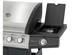Vente-unique Buitenkeuken-Barbecue Op Gas Met 4 Branders En 1 Rechaud Aan De Zijkant 143 X 54 X 115 Cm - Smoky