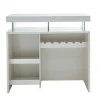 Vente-unique Barmeubel-Barmeubel Fabio - Mdf Witgelakt - Met Ledverlichting