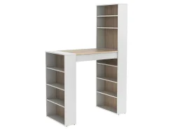 Vente-unique Barmeubel-Barmeubel Met Opbergruimtes - Mdf - Naturel En Wit - Skarn