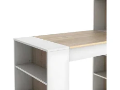 Vente-unique Barmeubel-Barmeubel Met Opbergruimtes - Mdf - Naturel En Wit - Skarn