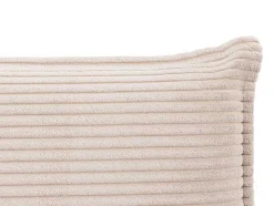 Vente-unique Hoofdeinde En Brugkast-Bed Hoofdeinde 160 Cm - Corduroy Fluweel - Beige - Ambrilia