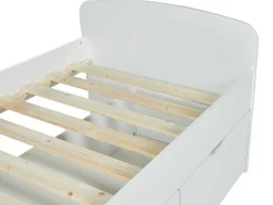 Vente-unique Kinderbed-Bed Louane Met 2 Lades En 1 Opbergruimte - 90 X 190 Cm - Wit