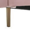 Vente-unique Aanbiedingen: Slaapkamer & Kantoor-Bed Met Hoofdeinde In Schelpvorm - 160 X 200 Cm - Fluweel - Roze - Livaya