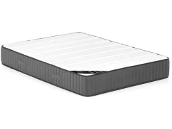 PASCAL MORABITO Tweepersoonsbed-Bed Met Opbergruimte 180 X 200 Cm - Ribfluweel - Beige + Matras - Timano