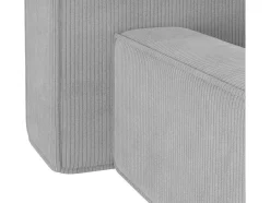 PASCAL MORABITO Fluwelen Bed-Bed Met Opbergruimte 180 X 200 Cm - Ribfluweel - Lichtgrijs + Matras - Timano