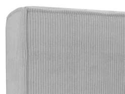 PASCAL MORABITO Fluwelen Bed-Bed Met Opbergruimte 180 X 200 Cm - Ribfluweel - Lichtgrijs - Timano - Van