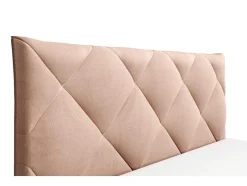 PASCAL MORABITO Fluwelen Bed-Bed Met Opbergruimte 160 X 200 Cm - Velours - Beige - Stari Van - Van