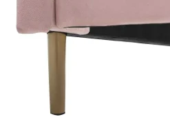 Vente-unique Fluwelen Bed-Bed Met Schelpvorm 140 X 190 Cm - Velours - Roze - Livaya