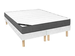 Palacio Set Matras En Lattenbodem-Bedbodem + Matras 180 X 200 Cm Pocketvering 7 Zones En Hr-Schuim Dikte 26 Cm - Audace Van