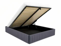 Ysmée Bedbodem-Bedbodem Met Opbergruimte 140 X 190 Cm Van Grijs Velours - Sethi Van Dreamea