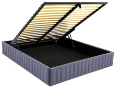 Ysmée Bedbodem-Bedbodem Met Opbergruimte 140 X 190 Cm Van Grijs Velours - Sethi Van Dreamea