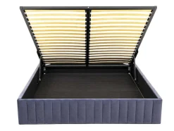 Ysmée Bedbodem-Bedbodem Met Opbergruimte 140 X 190 Cm Van Grijs Velours - Sethi Van Dreamea