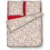 OZAIA Beddengoed-Beddengoedset Van Katoen Met 57 Draden/Cm - Dekbedovertrek 220 X 240 Cm + 2 Kussenslopen 63 X 63 Cm - Meerkleurig - Figuur