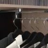 Vente-unique Hoofdeinde En Brugkast-Bedkast Met Opbergruimte - Met Ledverlichting - L265 Cm - Kleur: Naturel En Zwart - Velona