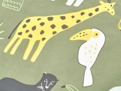 OZAIA Beddengoed-Bedlinnen Voor Kinderen Met Dieren Van De Savanne In Katoen Met 57 Draden/Cm - Dekbedovertrek 140 X 200 Cm + 1 Kussensloop - Veelkleurig - Zolika