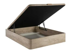 DREAMEA Aanbiedingen: Slaapkamer & Kantoor-Bedset 140 X 190 Cm - Bedbodem Met Lichte Houtlook En Opbergruimte + Matras In Schuim Met Hoge Dichtheid - Heaven Van Play