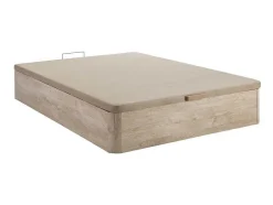 DREAMEA Aanbiedingen: Slaapkamer & Kantoor-Bedset 140 X 190 Cm - Bedbodem Met Lichte Houtlook En Opbergruimte + Matras In Schuim Met Hoge Dichtheid - Heaven Van Play