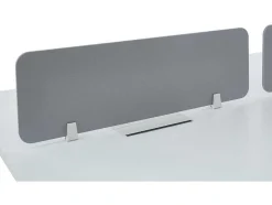 Workēa Kantoormeubilair-Benchbureau Voor 2 Personen - Wit - L120 Cm - Met Afscheiding - Downtown