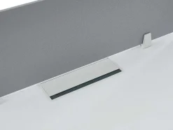 Workēa Kantoormeubilair-Benchbureau Voor 2 Personen - Wit - L120 Cm - Met Afscheiding - Downtown