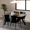 Vente-unique Eettafel-Berry Eetkamertafel 97X160/240Cm Met Extra Plaat Zwart.
