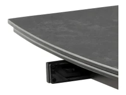 Vente-unique Eettafel-Berry Eetkamertafel 97X160/240Cm Met Extra Plaat Zwart.