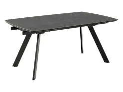 Vente-unique Eettafel-Berry Eetkamertafel 97X160/240Cm Met Extra Plaat Zwart.