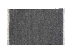 Vente-unique Woonkamertapijt-Betina Vloerkleed 230X160 Cm Wol Grijs.