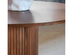 Vente-unique Eettafel-Bianca Eetkamertafel O110Cm Eik Fineer.