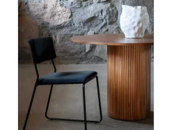 Vente-unique Eettafel-Bianca Eetkamertafel O110Cm Eik Fineer.