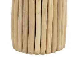 Vente-unique Bijzettafel-Bijzettafel Van Teakhout - Kleur: Naturel - Lutiana