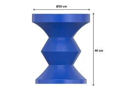 Vente-unique Bijzettafel-Bijzettafeltje Van Metaal - Blauw - Zolimi