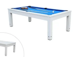 Vente-unique Spel Voor Binnen-Biljart Snooker Tafel Moduleerbaar - Regelbare Hoogte - 207 X 114 X 79 Cm