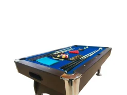 ELITESHOPPING Spel Voor Binnen-Biljarttafel 7 Voet Compleet Met Accessoires Iron Blue