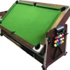 ELITESHOPPING Spel Voor Binnen-Biljarttafel 7 Voet Multi-Game Groen Air Hockey + Tennistafel Stark