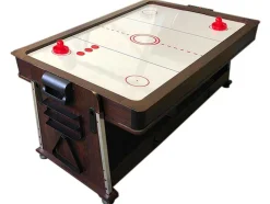 ELITESHOPPING Spel Voor Binnen-Biljarttafel 7 Voet Multi-Game Groen Air Hockey + Tennistafel Stark